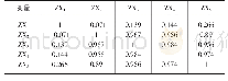 表3 变量相关系数矩阵表