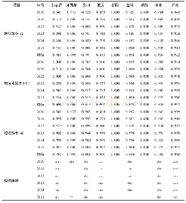 《表3 2010—2015年湖南省9个城市 (州) 的金融扶贫效率值》