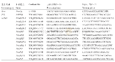 表2 特异性扩增Nt PYL8和Sn RK2家族基因引物