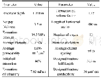 《Table 2.Basic parameters of the reservoir model.》