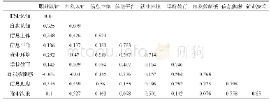 表5 变量AVE的平方根与变量间相关系数表