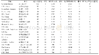 表3 发文量TOP20作者的论文情况