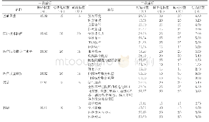 表6 一、二级指标权重调整