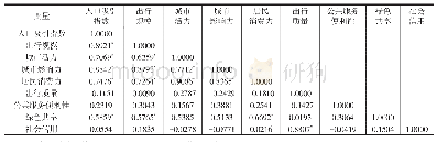 表2 省会城市原始数据的相关系数