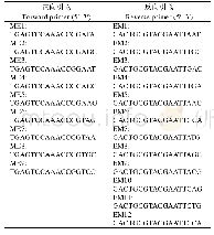 《表2 SRAP引物序列Tab.2 Primers used in SRAP molecular markers》