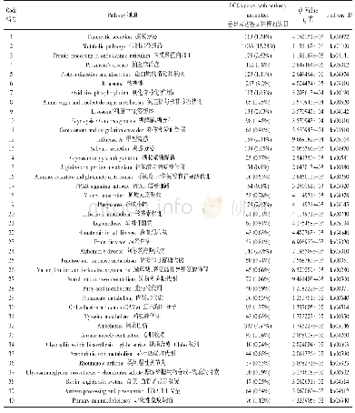 《表6 差异表达基因KEGG pathway注释结果统计表》