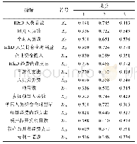 《表7 旋转后的因子载荷矩阵a Tab.7 Rotated factor load matrix》