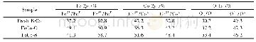 表2 样品表面原子摩尔含量
