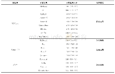 表1 实验中选用数据集的详细信息