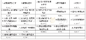 表2 重庆市22个制造业区位熵测算结果