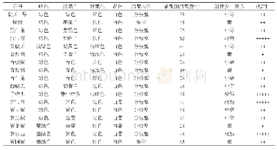 表3 各参试观赏辣椒品种的观赏性状