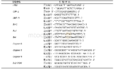 表1 目的基因的引物序列