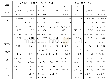 表5 两步最小二乘法和联立方程估计结果(1)