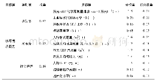 《表1 水环境承载力指标权重》