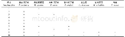 表1 南四湖样地沉水植物分布状况