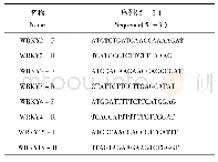 表1 PCR扩增引物：白桦4个WRKY基因的克隆及序列分析