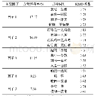 《表6 基于147个样本旋转后的因子分析矩阵表》