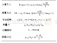 表1 式(11)相关参数计算公式