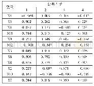 《表6 摇旋转后的因子载荷矩阵》
