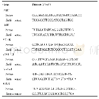 《表1 引物序列Tab.1 Primer sequence》