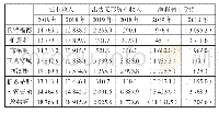 表1 2 0 1 8 和2 0 19年营业收入、出售无形资产收入、净利润