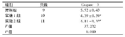 《表5 3组脑组织Caspase-3蛋白表达水平比较(±s)》