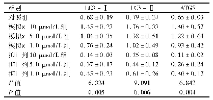 表2 7组巨噬细胞自噬相关蛋白表达水平比较(±s)