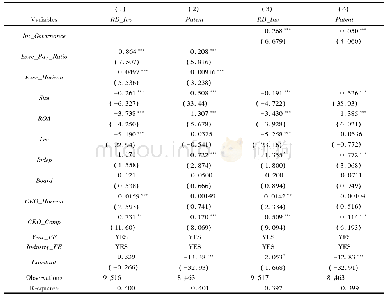 表2 下级高管对CEO的制衡与企业创新