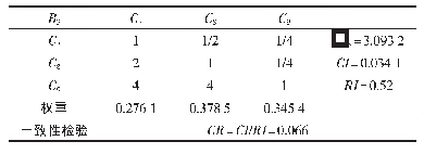 表1 0 第4层各因素指标分析结果