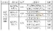 《表1 一、二级指标权重值表》