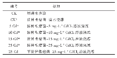 表1 合欢实生苗试验处理及其编号