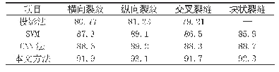 表1 不同裂缝分类方案检测结果对比表