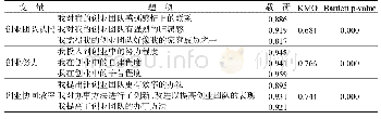 表1 探索性因子分析结果