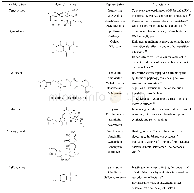 《表1 抗生素的分类及特点》