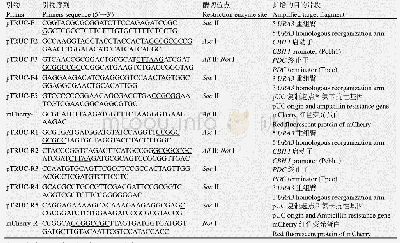 《表1 本研究所用的引物：基于URA3基因快速构建表达载体及其在里氏木霉的应用》