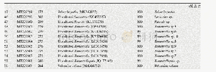 《表2 毛乌素沙地樟子松ECMF根尖ITS区段DNA序列的BLAST比对结果》