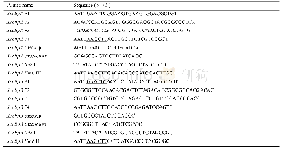 《表2.所用引物列表：野油菜黄单胞菌中LipB-LipA是唯一的硫辛酰化途径》