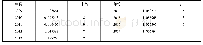 表4 2009—2016年物流产业投入产出效率排序