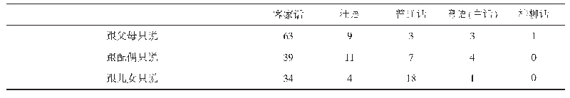 《表5 家庭内部使用单语码交流情况（N=111)》