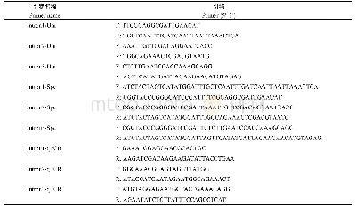 表2 可变剪接检测引物及荧光定量引物