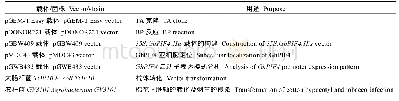 《表1 实验中用到的载体和菌株》