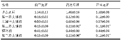 表4|在5 kg负重下3种足弓的时-空步态参数(±s,n=10,s)