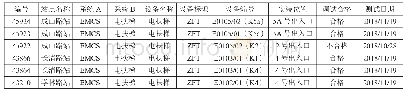 表1 典型信息录入表式