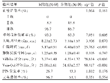 《表2 两组患者临床结果的比较》