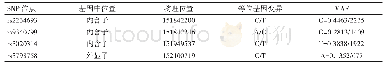 《表1 入选基因及SNP位点定位》