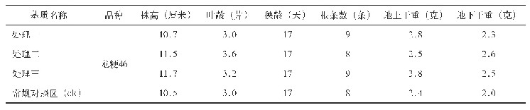 表2 桦川县水稻秧苗素质调查表调查时间：2019年5月9日