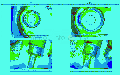 《表3 喷油器孔综合应力分布情况（方案1与方案2的比较）》