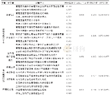 《表1 因子分析结果：新创企业管理者能力与商业模式创新关系研究——环境动态性的调节作用》