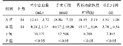 《表1 两组患者手术情况比较[例(%)]》