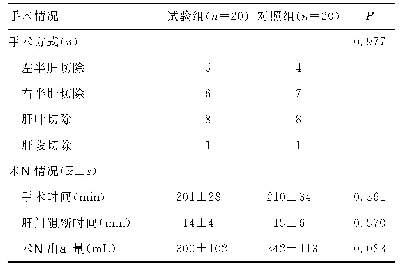 表2 两组患者手术情况比较